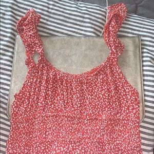 orange/white detailed dress